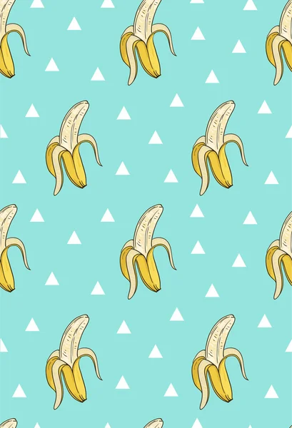 Μοτίβο με τις μπανάνες και τα τρίγωνα — Διανυσματικό Αρχείο