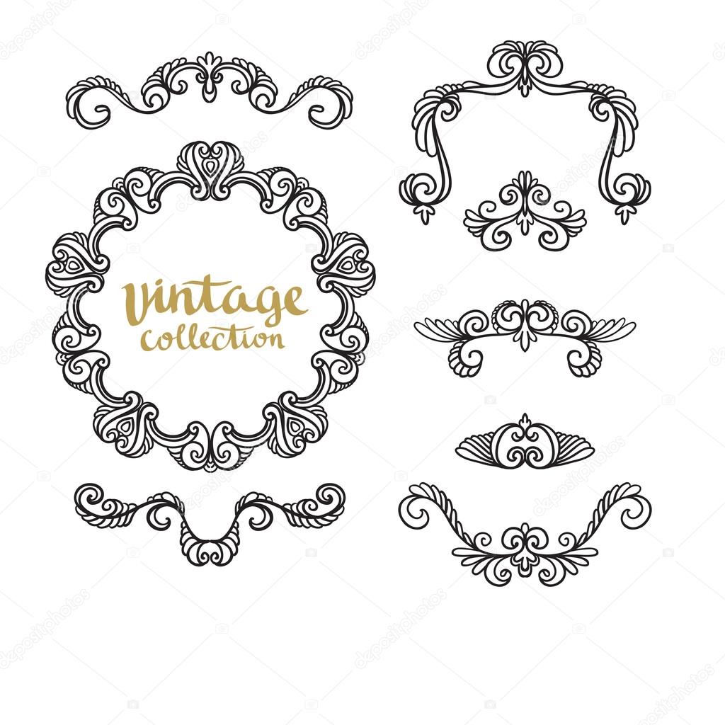 Ornamental Calligraphic Designs Set