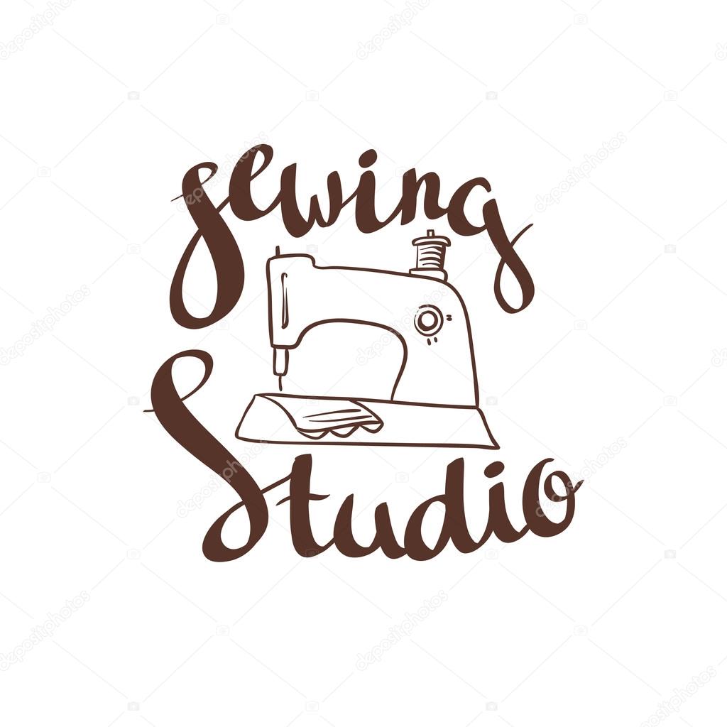 sewing machine and stylish lettering