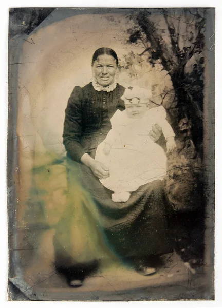 Reproductie van antieke Daguerreotypie — Stockfoto