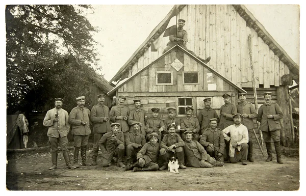 Foto vintage dos soldados da Primeira Guerra Mundial — Fotografia de Stock
