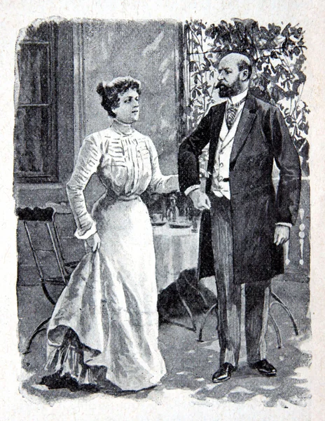 Élégant couple aristocratique — Photo