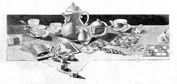 Bingo e chá — Fotografia de Stock