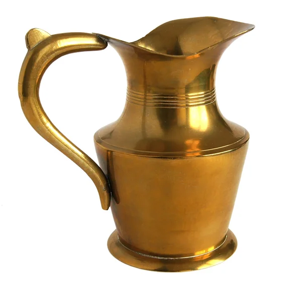 Antique brass pitcher — Stock Photo, Image