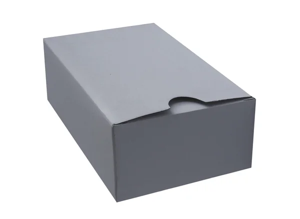 Caja de cartón gris — Foto de Stock