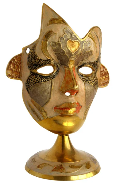 Maschera di bronzo — Foto Stock