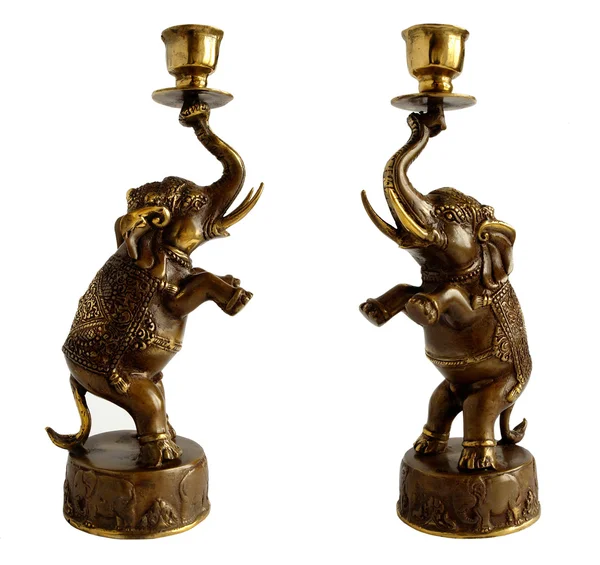 Vintage Bronze Skulptur Elefant — Stockfoto