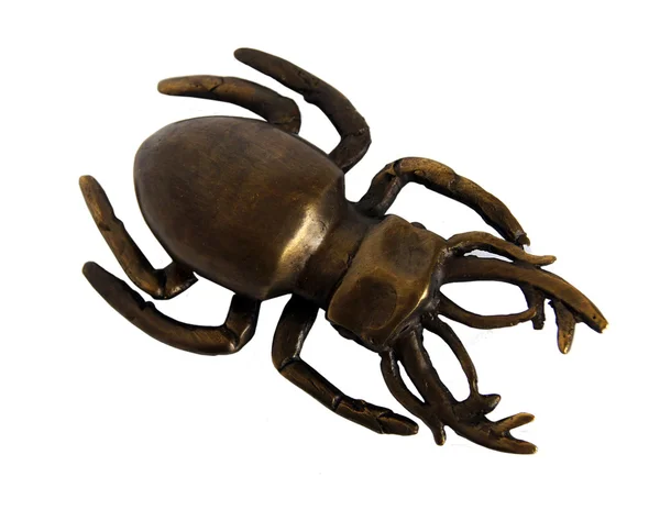 Figurine antique en bronze du scarabée Image En Vente