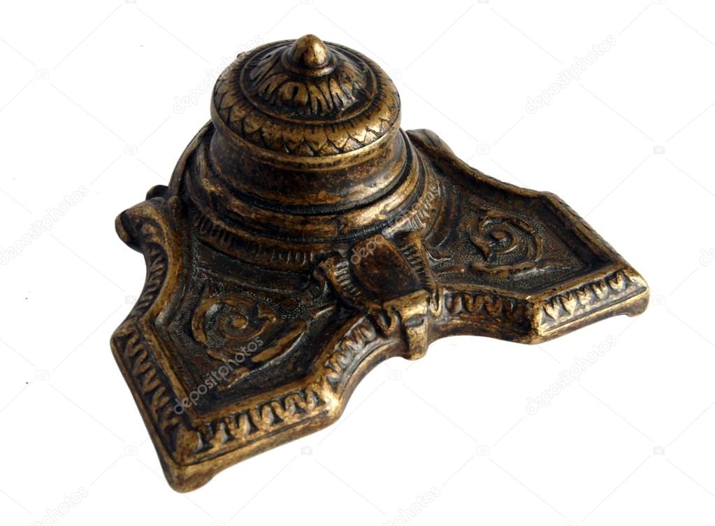 Antique Bronze inkpot