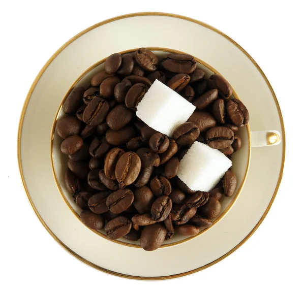 Tazza e chicchi di caffè — Foto Stock