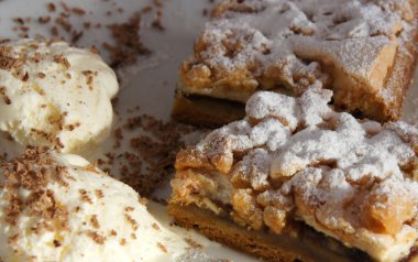 Dondurma kadar yakın ile pasta grafiğin dilimlerini