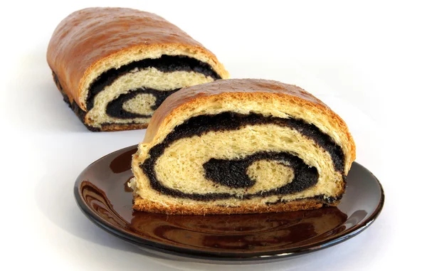 Roll with poppy seeds — Stock Photo, Image