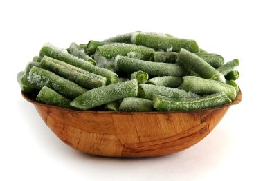 Kuşkonmaz bakla bir tabak içinde donmuş