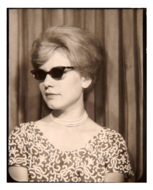 Vintage Fotoğraf: studio poz orta yaş kadın