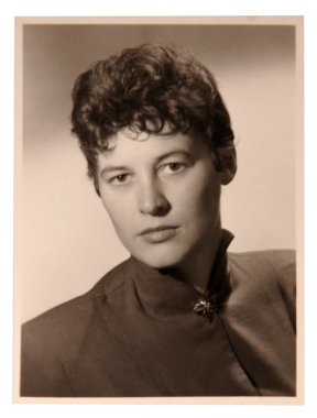 Vintage Fotoğraf: genç kadın stüdyoda poz