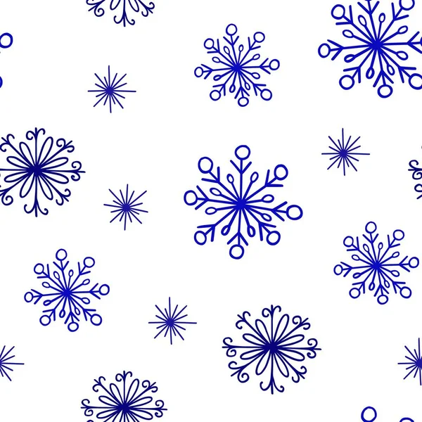 Schneeflocken einfaches Kritzelmuster von Hand gezeichnet wiederholen Muster minimalistisches Konzept, Winterurlaub Frohe Weihnachten Elemente für die Jahreszeiten Grüße, Einladungen, Textilien — Stockvektor