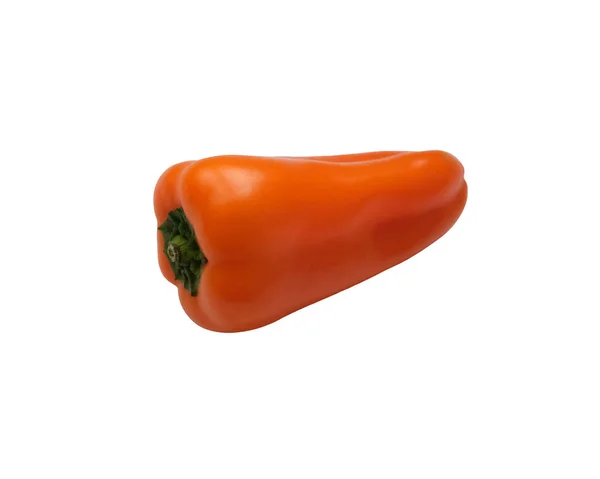 Помаранчевий солодкий перець крупним планом, свіжий органічний овоч, елемент декору для будь-якого дизайну — стокове фото