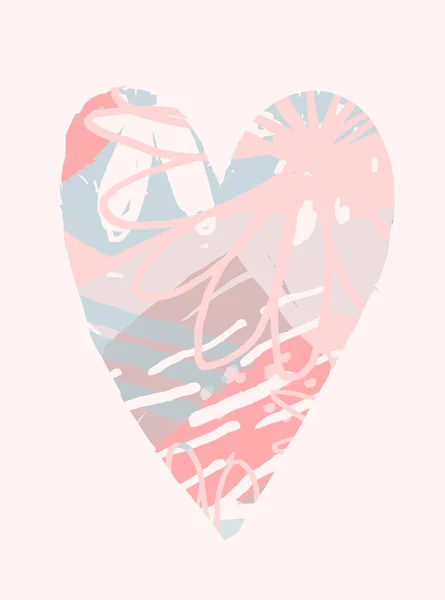Aşık Modern Romantik Tasarım Pembe Beyaz Posterli Kalbi Düğün Için — Stok Vektör