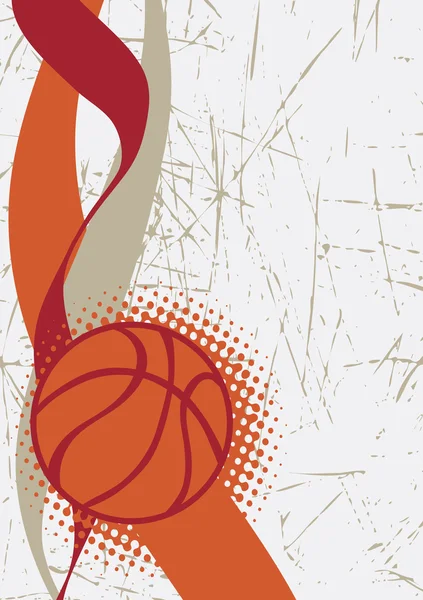 Cartel de baloncesto vertical.Fondo abstracto — Archivo Imágenes Vectoriales