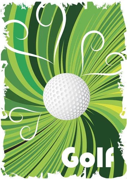 Green golf poster — Stock Vector