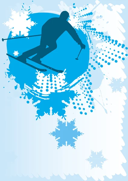 Ski poster — Stock Vector