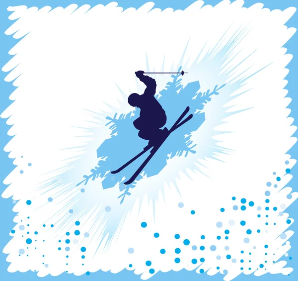 Ski achtergrond — Stockvector