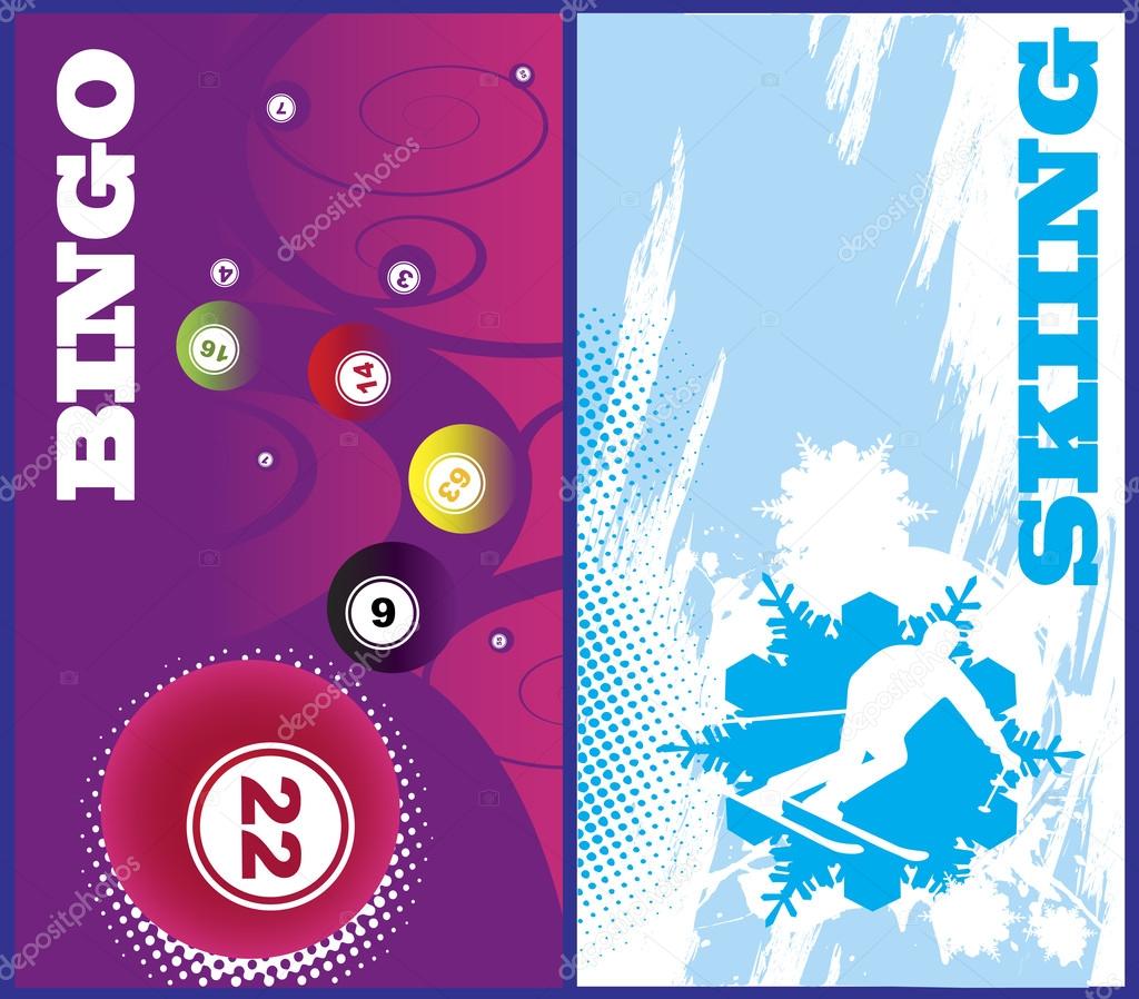 Vertical ski and bingo banners