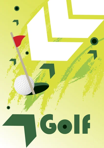 Golfa zielone strzałki — Wektor stockowy