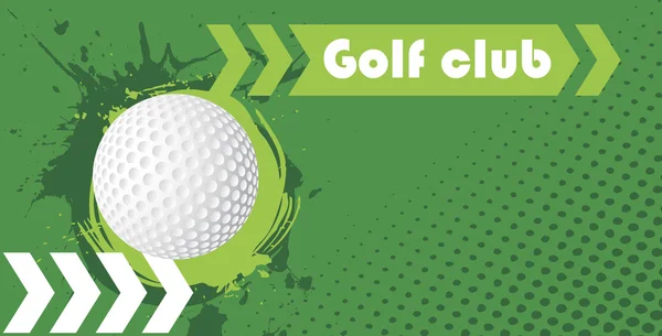 Yatay golf kulübü afiş Stok Illüstrasyon