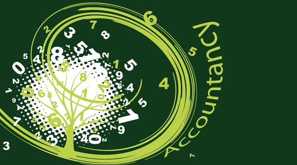 Arbre comptable vert — Image vectorielle