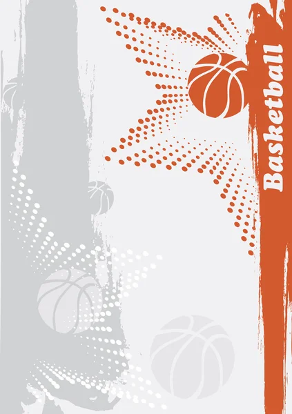 Banner de baloncesto abstracto — Archivo Imágenes Vectoriales