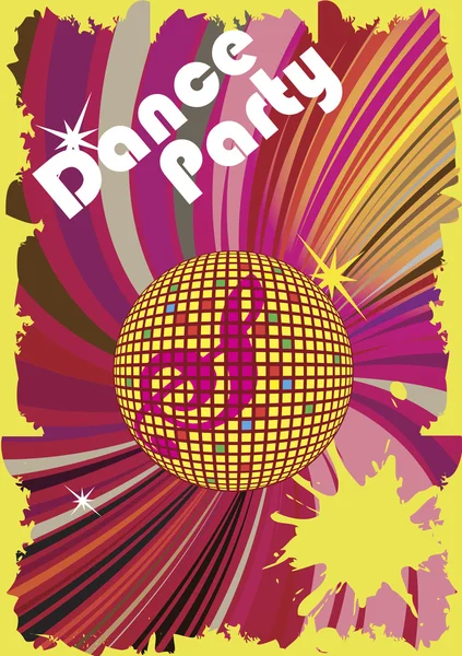 Affiche de fête de danse — Image vectorielle