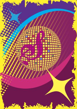 Abstract dance poster.Party and music club.Music background. clipart