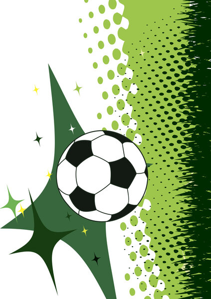 Football poster.Green background with abstract elements.Vertical