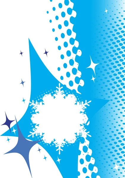 Bannière d'hiver. Flocon de neige abstrait — Image vectorielle