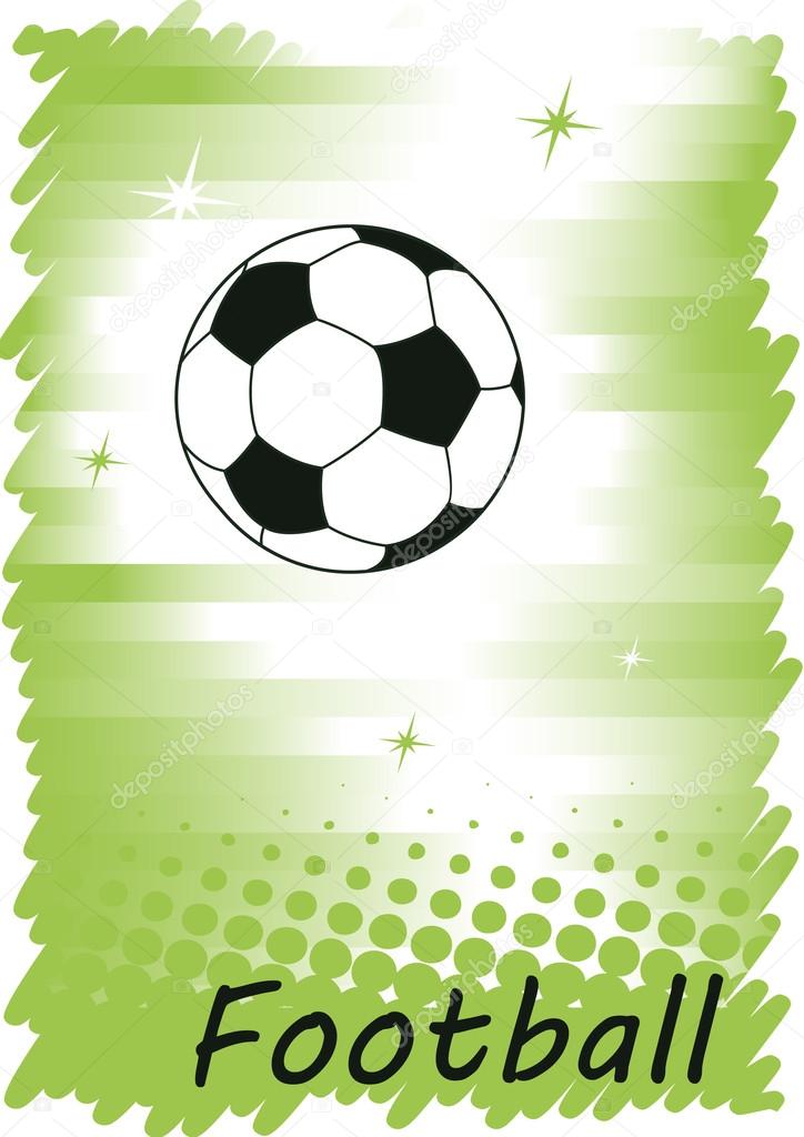 Football banner.Abstract green background.