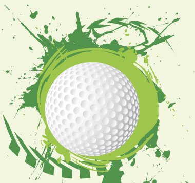 Colorful green golf splash with arrows.Abstract golf background