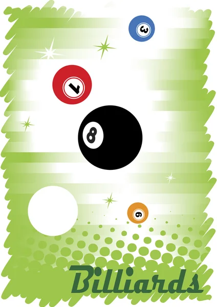 Soyut renkli Bilardo poster