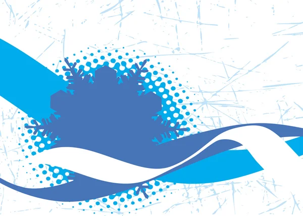 Kış arka plan mavi kar tanesi ile