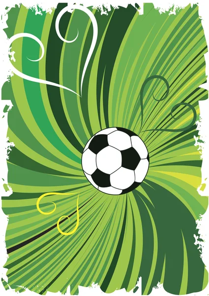Abstract groene voetbal achtergrond met hart. Verticale banner — Stockvector