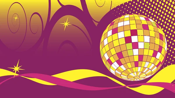 Dans kulübü kartvizit disko topu ile Telifsiz Stok Vektörler