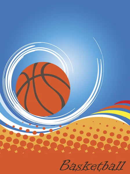 Affiche verticale de basket — Image vectorielle