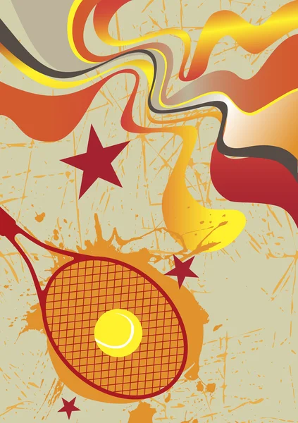 Abstracte tennis poster — Stockvector