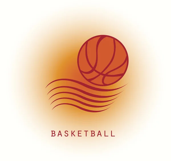 抽象的なバスケット ボールのロゴ — ストックベクタ