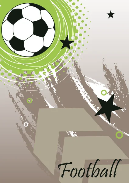 Verticale voetbal banner met grote pijl — Stockvector