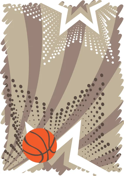 Banner de baloncesto vertical abstracto — Vector de stock