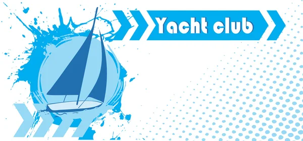 Soyut yatay yat kulübü afiş