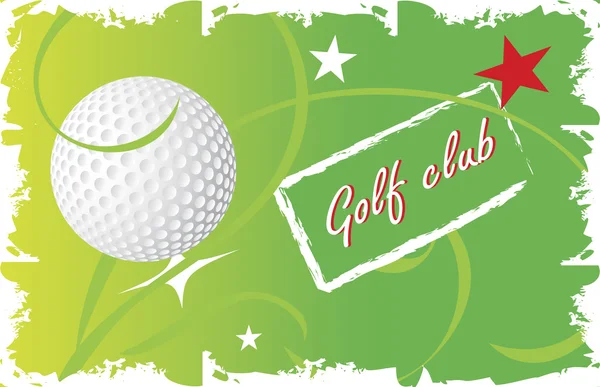 Golf club kartı — Stok Vektör