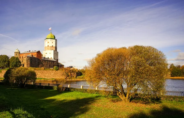 Tower Olav Vyborg Castle Sunny Day Vyborg Russia — Stock Photo, Image