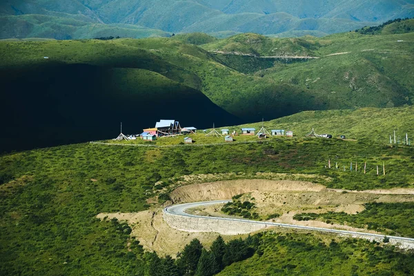 Górska Sceneria Tybetańskiego Chama Chiny Kham Jest Najbardziej Wysuniętą Wschód — Zdjęcie stockowe
